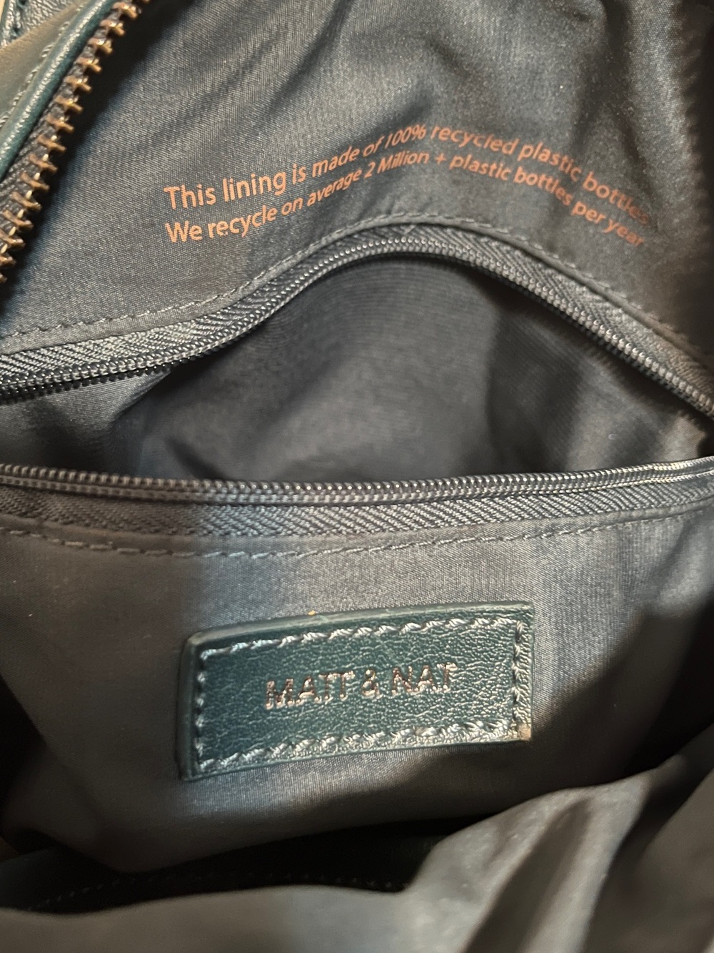 Matt & Nat Deep Teal Structured Dome Satchel - Picture 6 of 9